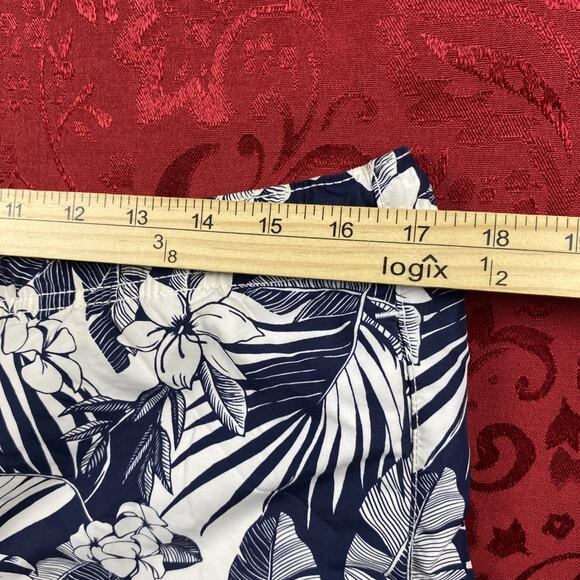 Tommy‎ Bahama Swim Trunks Men Medium Blue Palm Leaf Floral Hawaiian RELAX *Read - Picture 11 of 13